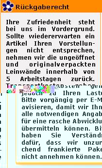 Fleury-Art R&uuml;ckgaberecht