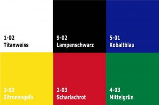 Acrylfarben Set (Grundfarben) 6 x 180 ml Tube