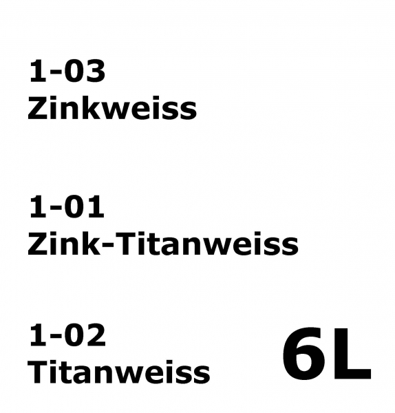 Ölfarben Set (Big White) 6 x 1 Liter