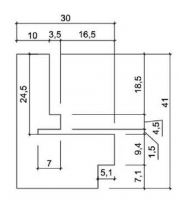 Schattenfugen-Rahmen Set 40x70 cm (roh)