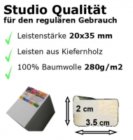 bespannte Keilrahmen 100x140cm, 4 Stück (Studio Qualität)