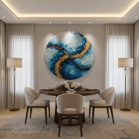 bespannte Keilrahmen (rund) Ø 80cm - Tiefe 42mm